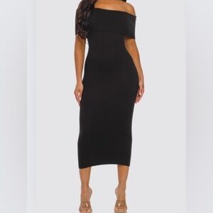 Elegant Black Off-Shoulder Dress